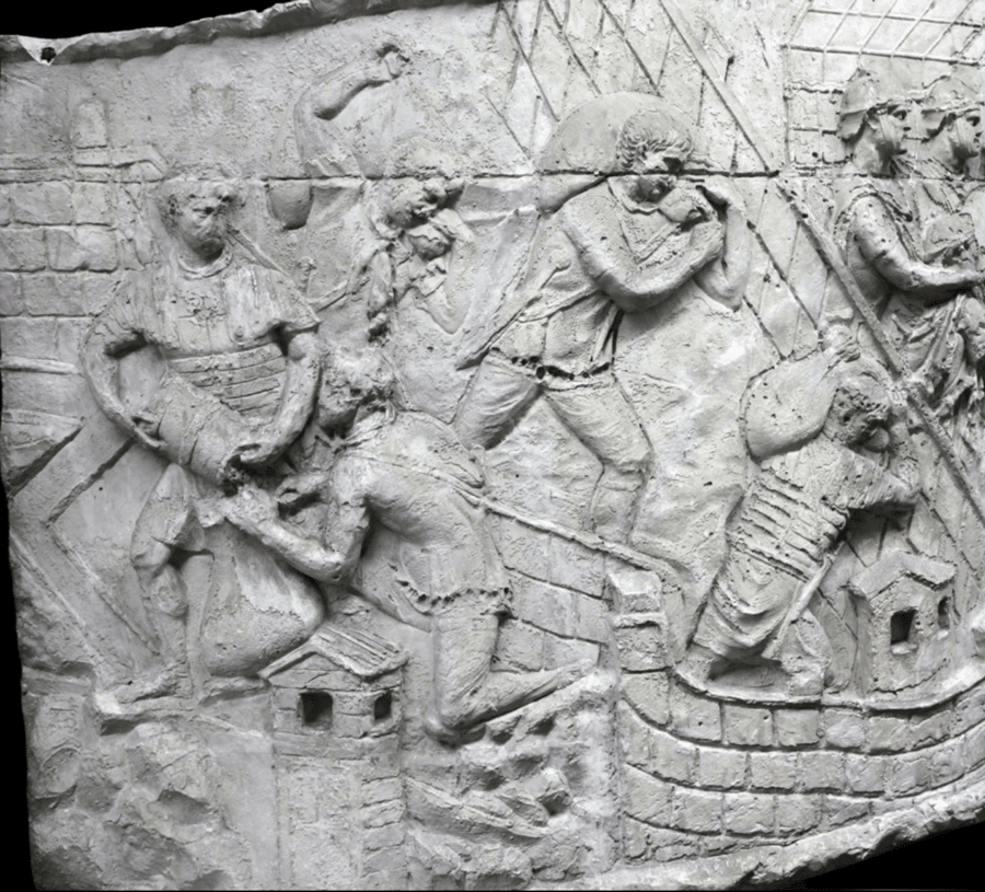 Romans looting Dacian town