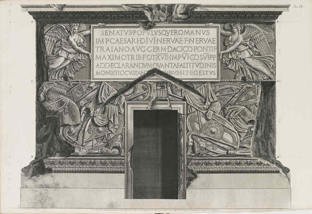 Inscription entrance Trajan Column